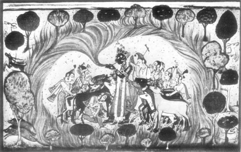 Images from the Bhagavad-Gita, The Forest Fire, Image 3 of 40  -  48 kB