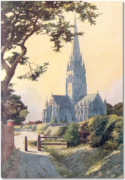 a cathedral seen from the distance [#image.long_description#]